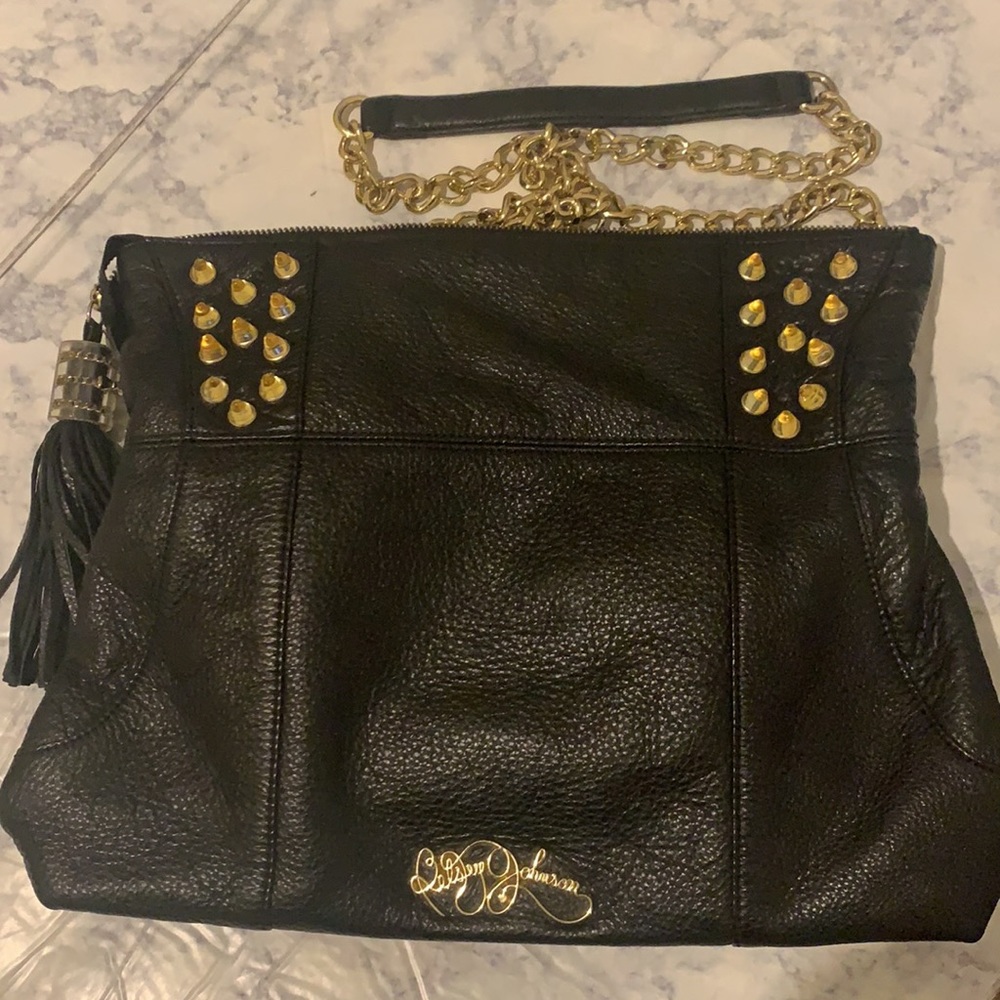 BESTY Johnson Black Leather HOBO Bag